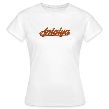 Antalya Schriftzug Retro Design - Frauen T-Shirt - Weiß - Vorne - AI Model Female 172 dark (172cm)