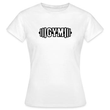 Emblème de gymnase - T-shirt Femme - blanc - Devant - AI Model Female 172 dark (172cm)