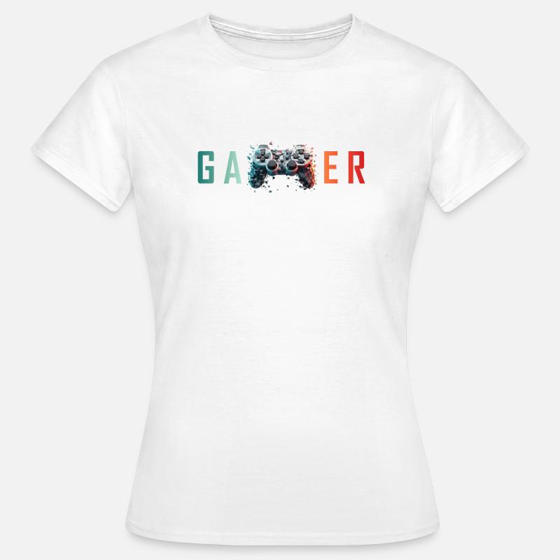 GAMER - Explosive Controller Design - Women's T-Shirt - white