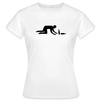 Drinking, Drinking - Women's T-Shirt - white - Front - AI Model Female 172 dark (172cm)