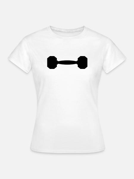 Hantel - Frauen T-Shirt - Weiß
