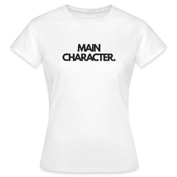 Personnage principal Typographie en gras Tee - T-shirt Femme - blanc - Devant - AI Model Female 172 dark (172cm)