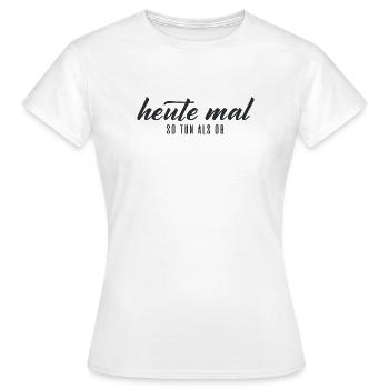 Imaginez aujourd’hui – typographie - T-shirt Femme - blanc - Devant - AI Model Female 172 dark (172cm)