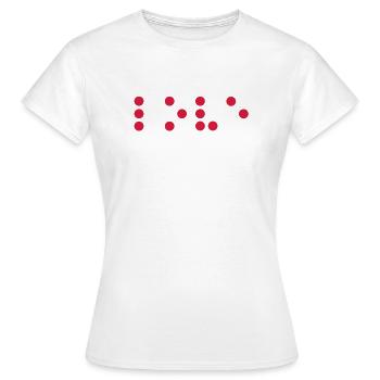Love - in Braille - Women's T-Shirt - white - Front - AI Model Female 172 dark (172cm)