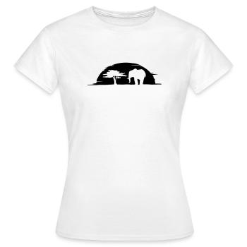 elephant - Frauen T-Shirt - Weiß - Vorne - AI Model Female 172 dark (172cm)