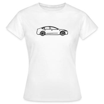 Model 3 gezeichnet - Frauen T-Shirt - Weiß - Vorne - AI Model Female 172 dark (172cm)