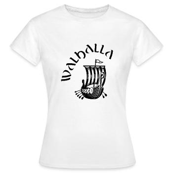 Valhalla Viking Vikings Bjoern Eisenseite - Frauen T-Shirt - Weiß - Vorne - AI Model Female 172 dark (172cm)