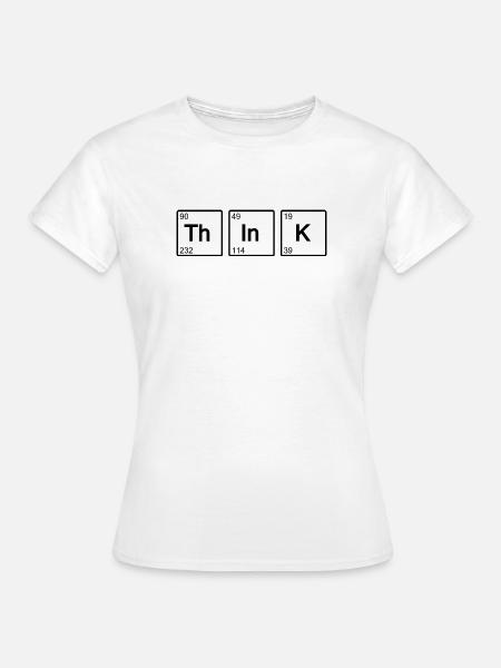 Think (weiß) - Frauen T-Shirt - Weiß