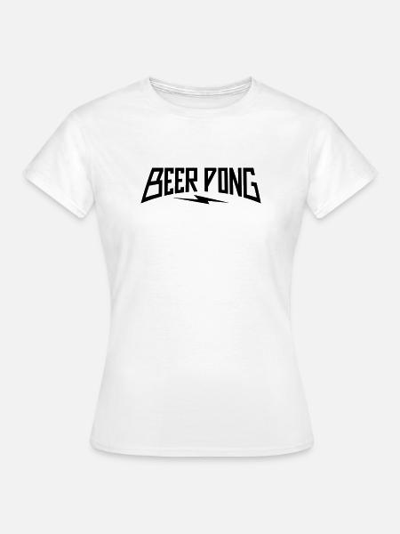 Beer Pong Lightning - Frauen T-Shirt - Weiß