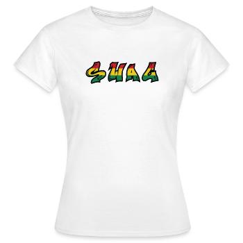 Police de graffiti rastafari SWAG - T-shirt Femme - blanc - Devant - AI Model Female 172 dark (172cm)