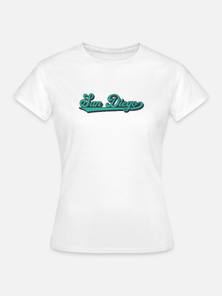 San Diego Script Retro Welle - Frauen T-Shirt - Weiß