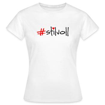 chic - T-shirt Femme - blanc - Devant - AI Model Female 172 dark (172cm)