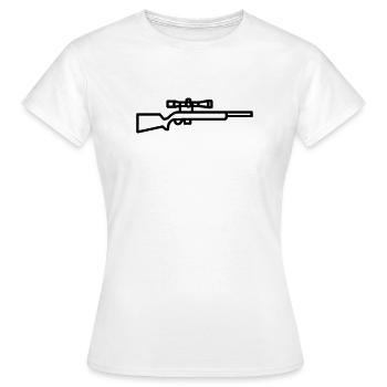sniper - Women's T-Shirt - white - Front - AI Model Female 172 dark (172cm)