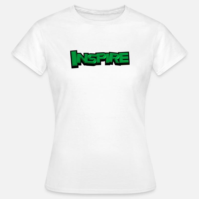 INSPIRE – Conception typographique 3D moderne - T-shirt Femme - blanc