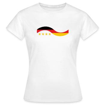Deutsche Flagge – Deutschland - Frauen T-Shirt - Weiß - Vorne - AI Model Female 172 dark (172cm)
