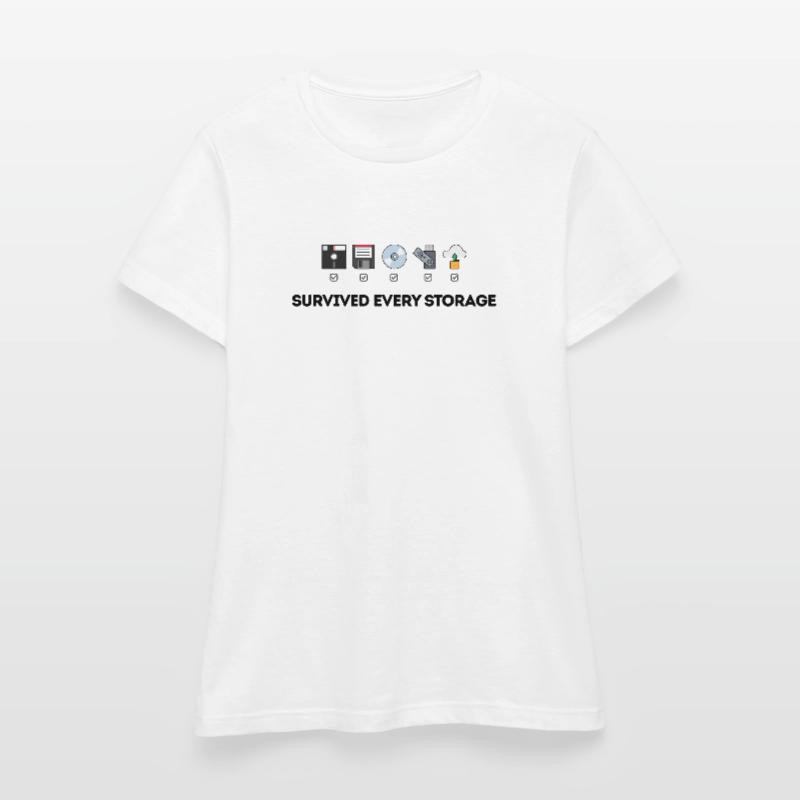 Data Storage Evolution - Tech Icons Women's T-Shirt