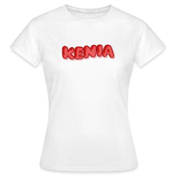 Kenya - T-shirt Femme - blanc - Devant - AI Model Female 172 dark (172cm)