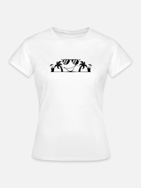Sommer Palmen - Frauen T-Shirt - Weiß