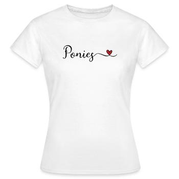 Poneys - T-shirt Femme - blanc - Devant - AI Model Female 172 dark (172cm)