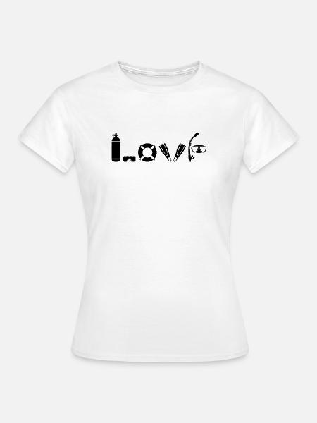 Diving Tauchen Tauch Taucher - Frauen T-Shirt - Weiß