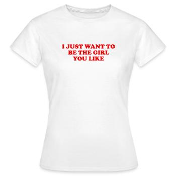 Citation drôle et sarcastique de rencontres pour petite amie - T-shirt Femme - blanc - Devant - AI Model Female 172 dark (172cm)