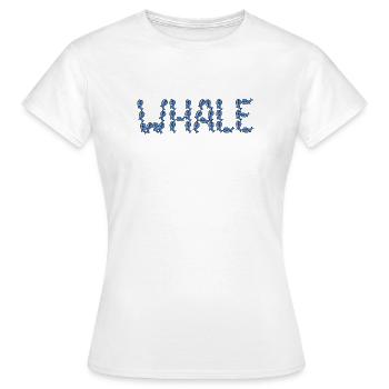 Whale typography - Women's T-Shirt - white - Front - AI Model Female 172 dark (172cm)