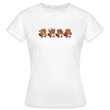 Quatuor Lernbiber - T-shirt Femme - blanc - Devant - AI Model Female 172 dark (172cm)