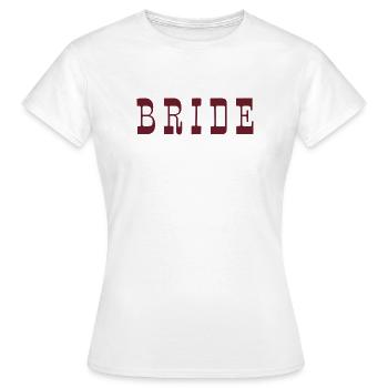 Mariée – Bourgogne - T-shirt Femme - blanc - Devant - AI Model Female 172 dark (172cm)