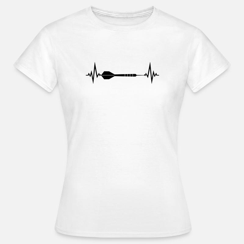 cool frequency heartbeat pulse logo text play there - Women's T-Shirt - white