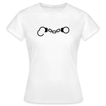 Menottes - © roil - T-shirt Femme - blanc - Devant - AI Model Female 172 dark (172cm)