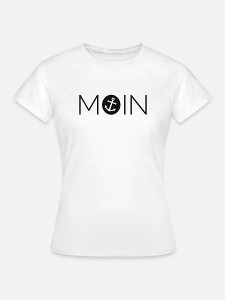 moin Hamburg Ostsee Warnemünde Anker Symbol icon - Frauen T-Shirt - Weiß
