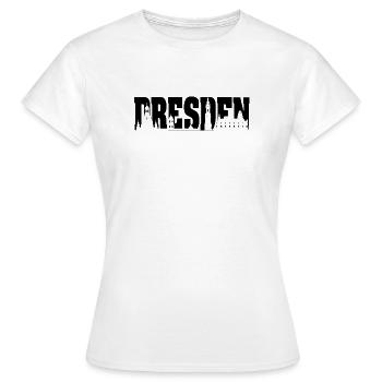 dresden skyline symbol frauenkirche logo - Frauen T-Shirt - Weiß - Vorne - AI Model Female 172 dark (172cm)
