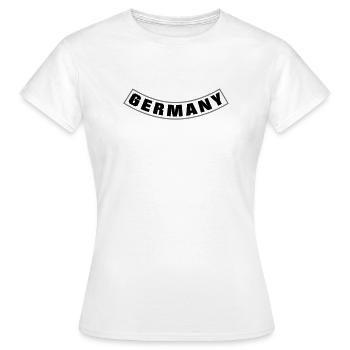 Germany Rocker Patch Bottom Rocker - Women's T-Shirt - white - Front - AI Model Female 172 dark (172cm)