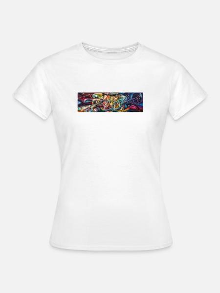 Cosmic Swirl Abstract Nebula - Women's T-Shirt - white
