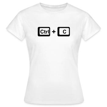 CTRL + C / Eltern Geschenk zum Vatertag /Muttertag - Frauen T-Shirt - Weiß - Vorne - AI Model Female 172 dark (172cm)