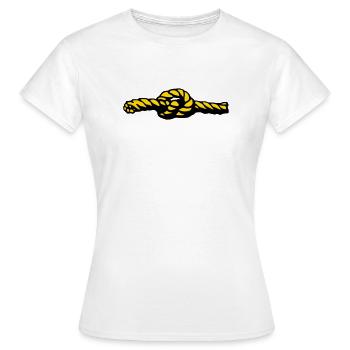 Knoten - Frauen T-Shirt - Weiß - Vorne - AI Model Female 172 dark (172cm)