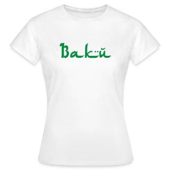 Bakou, Azerbaïdjan - T-shirt Femme - blanc - Devant - AI Model Female 172 dark (172cm)