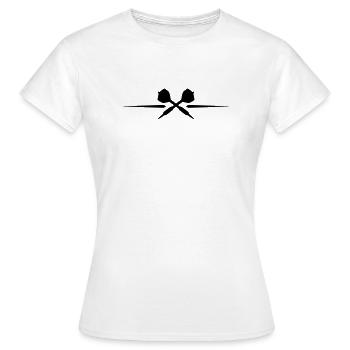 Dartpfeile Symbol - Frauen T-Shirt - Weiß - Vorne - AI Model Female 172 dark (172cm)