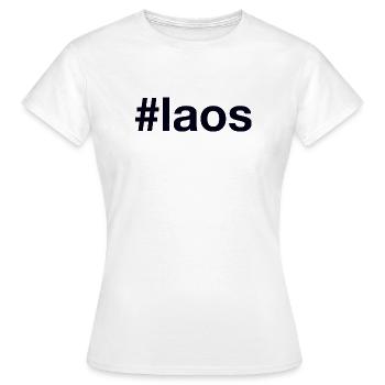 Laos Hashtag - T-shirt Femme - blanc - Devant - AI Model Female 172 dark (172cm)