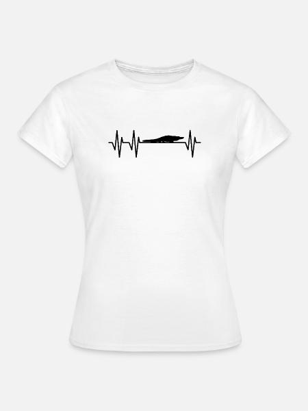 Alligator Herzschlag - Frauen T-Shirt - Weiß