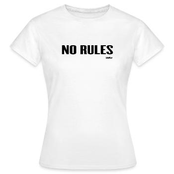 no rules - Frauen T-Shirt - Weiß - Vorne - AI Model Female 172 dark (172cm)