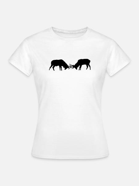 Hirsch - Frauen T-Shirt - Weiß
