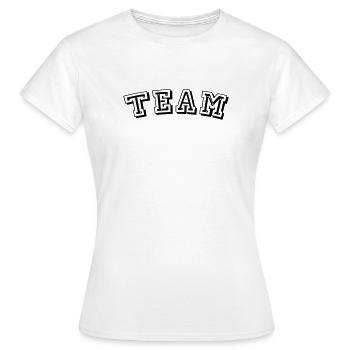 Conception d'équipe - T-shirt Femme - blanc - Devant - AI Model Female 172 dark (172cm)