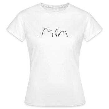 Kontur der Externsteine - Frauen T-Shirt - Weiß - Vorne - AI Model Female 172 dark (172cm)