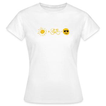 Soleil et vélo - T-shirt Femme - blanc - Devant - AI Model Female 172 dark (172cm)