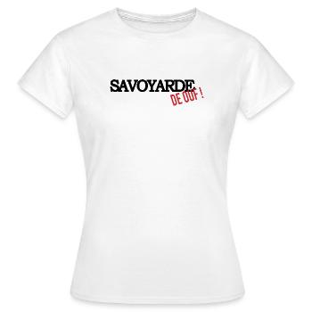 Savoyarde de ouf (noir) - T-shirt Femme - blanc - Devant - AI Model Female 172 dark (172cm)