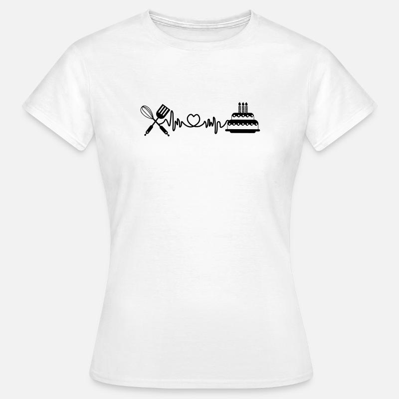 Cardio Herzfrequenz Küche - Frauen T-Shirt - Weiß