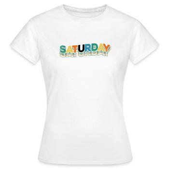 Samedi - T-shirt Femme - blanc - Devant - AI Model Female 172 dark (172cm)
