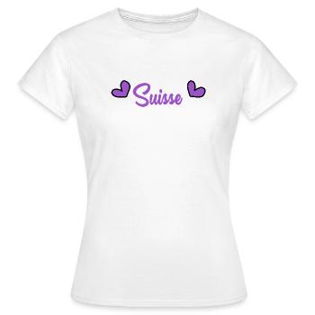 SWITZERLAND. HUMOR. COUNTRY. FLAG. GENEVA - Women's T-Shirt - white - Front - AI Model Female 172 dark (172cm)