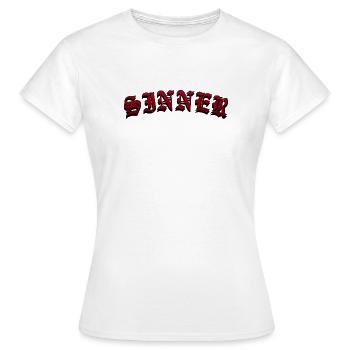 Sinner - Women's T-Shirt - white - Front - AI Model Female 172 dark (172cm)